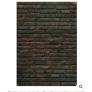 Brick-Effect Wall Wallpaper Panel in Dark Red and Brown